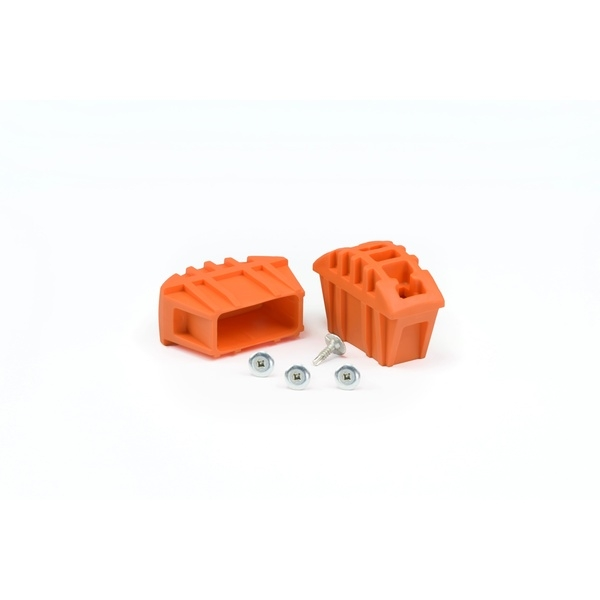 Sabot enveloppant pour marchepied Orange 50 mm par Paire - TUBESCA-COMABI - Conforme aux Normes