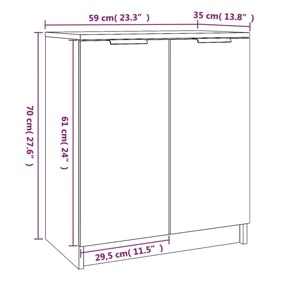 Étui de selle Armoire à chaussures range chaussures rangement meuble entrée couloir salon 59 x 35 x 70 cm bois d'ingénieri...