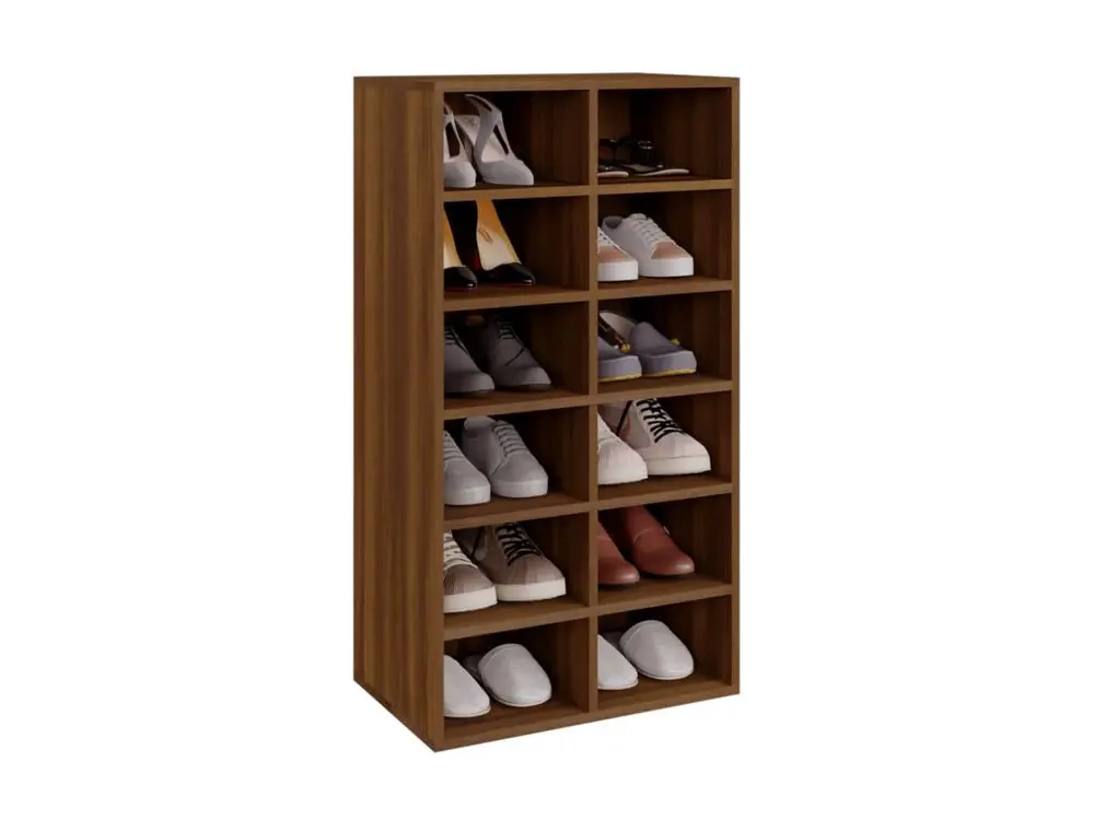 Étui de selle étagère à chaussures Chêne marron 54x34x100,5cm Bois ingénierie