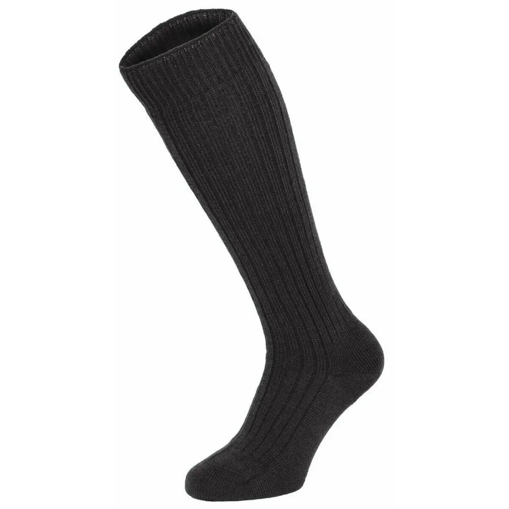 Véritables chaussettes de police allemandes longues bottes d'hiver chaudes en laine vierge des forces allemandes
