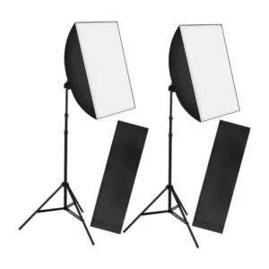 Kit éclairage studio 2 softbox + 2 trépieds + 2 sacs de rangement Pour des prises d'intérieur et d'extérieur
