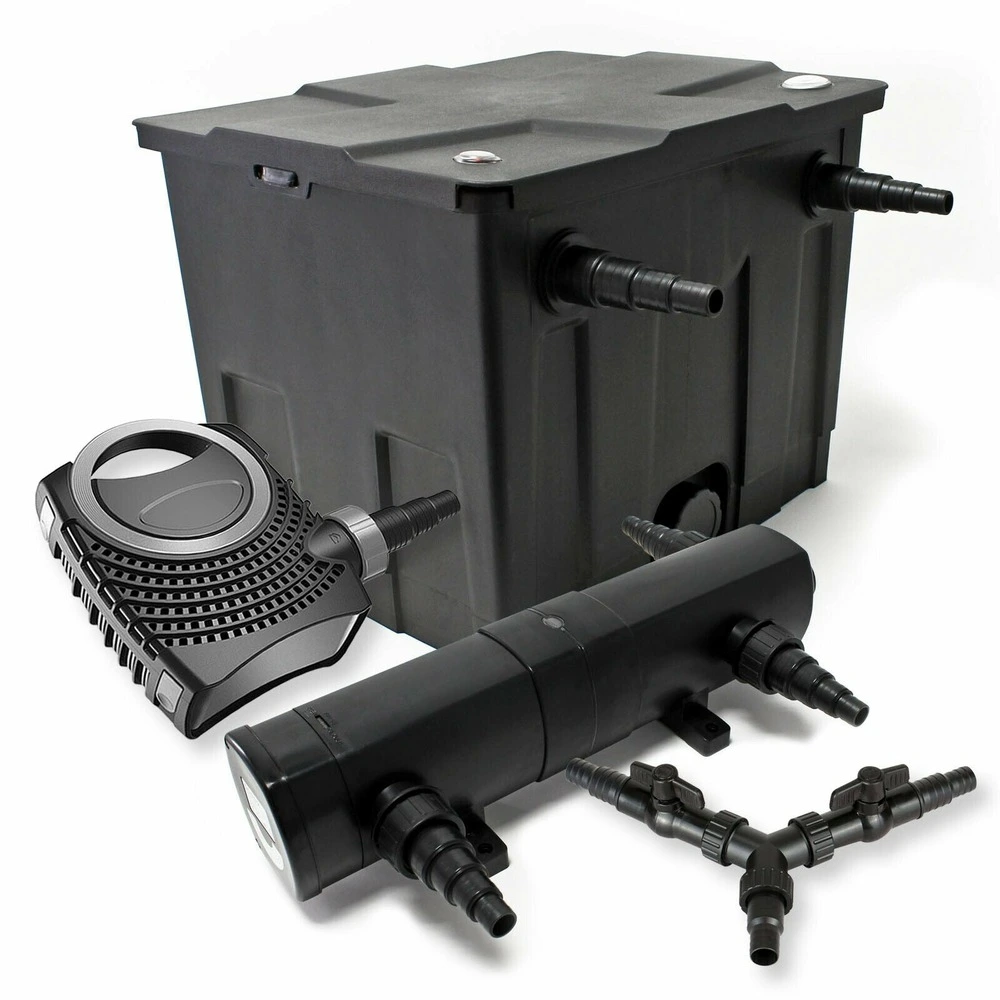 Kit de filtration de bassin 12000 litres 36 watts stérilisateur pompe 70 watts