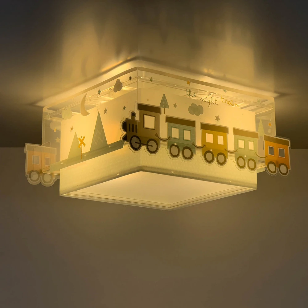 Dalber Night Train plafonnier, motif locomotive