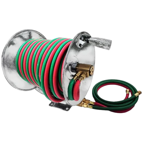 100FT 1/4" Hand Crank Twin Hose Reel BSTROJANHRC (Hose Only)