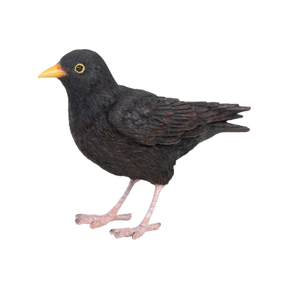 Amortisseur arrière Oiseau décoratif extérieur en polyrésine merle
