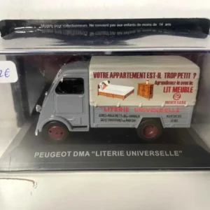 Amortisseur arrière Peugeot DMA gris avec la publicité LITERIE UNIVERSELLE
