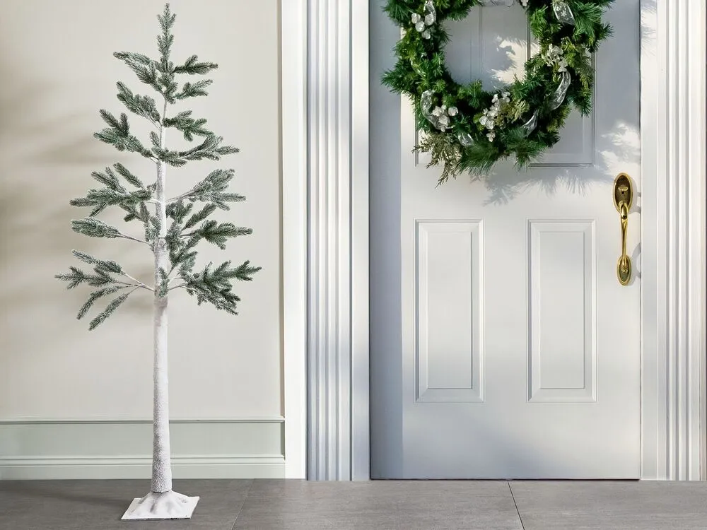 Arbre décoratif LED d'extérieur 180 cm blanc ALBIONI pour remplacement usure