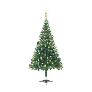 Arbre de Noël artificiel avec LED et boules 180 cm 564 branches avec Garantie Constructeur