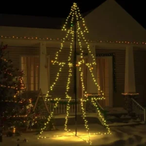 Arbre de Noël cône 360 LED d'intérieur/d'extérieur 143x250 cm avec Garantie Constructeur