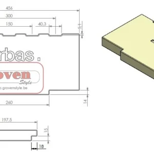 Certifié OEM BARBAS - 345232 Betonkeramiek achterwand + Logo Unilux 6 ou 7 52 Pierre en béton arrière