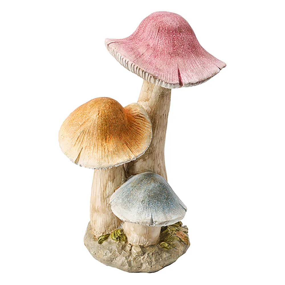 Certifié OEM Décoration d'un trio de champignons en magnésie, 11,61''
