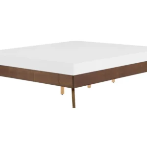 Certifié OEM EU King Size Bed Dark Wood BERRIC