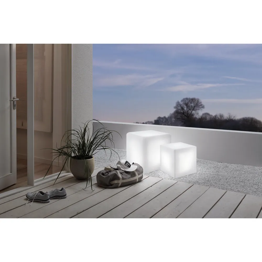 Certifié OEM Objet lumineux extérieur plastique blanc BOTTONA D40CM E27 1X15W