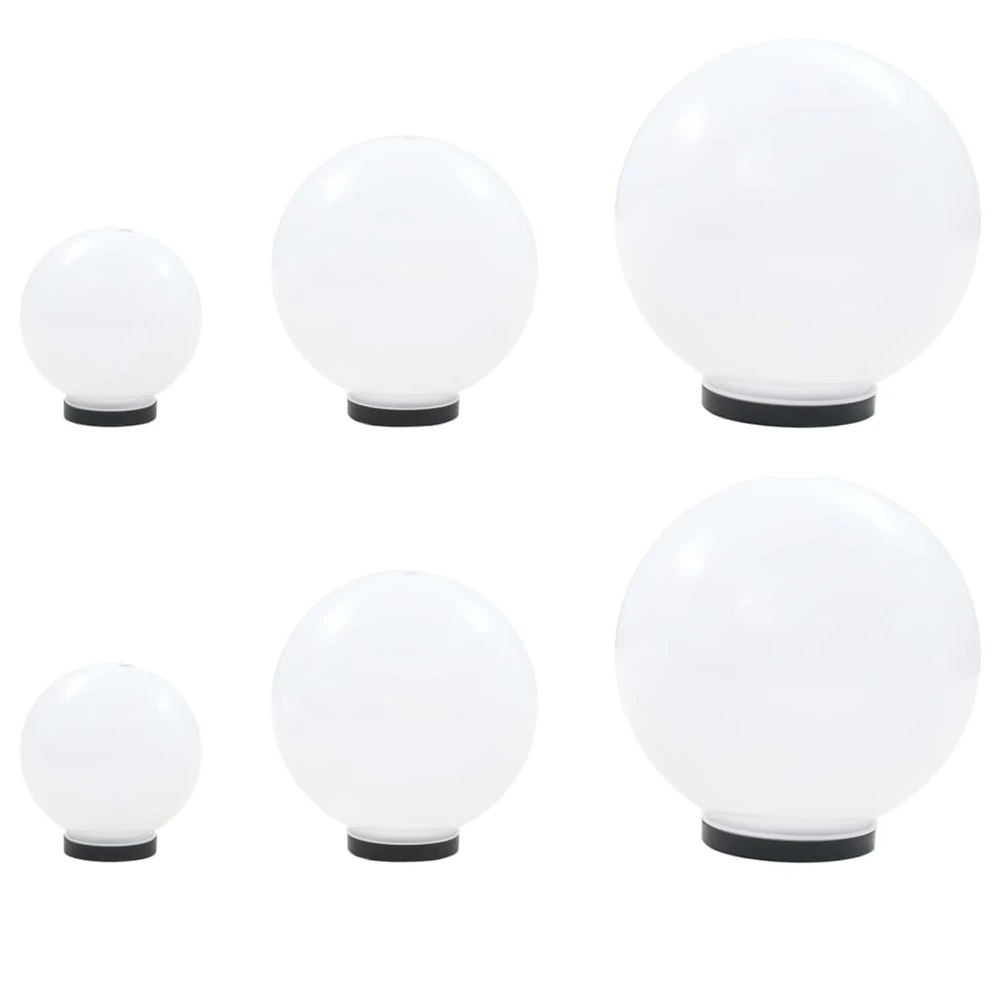 Certifié OEM 6 pcs Jeu de lampe boule à LED PMMA sphérique 20/30/40 cm