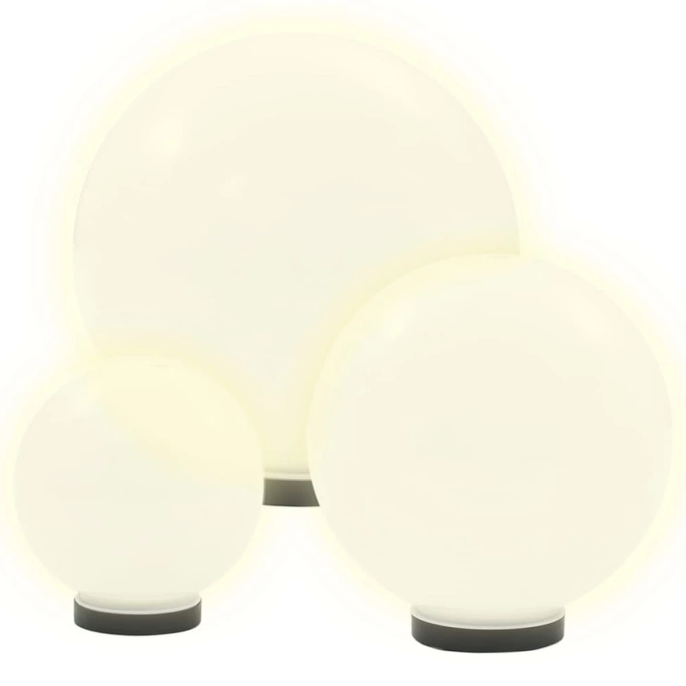 Certifié OEM 6 pcs Jeu de lampe boule à LED PMMA sphérique 20/30/40 cm