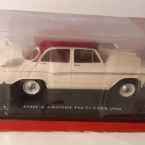 Certifié OEM Simca Aronde P60 Elysée crème et toit bordeaux de 1960 (échelle 1/24ème)