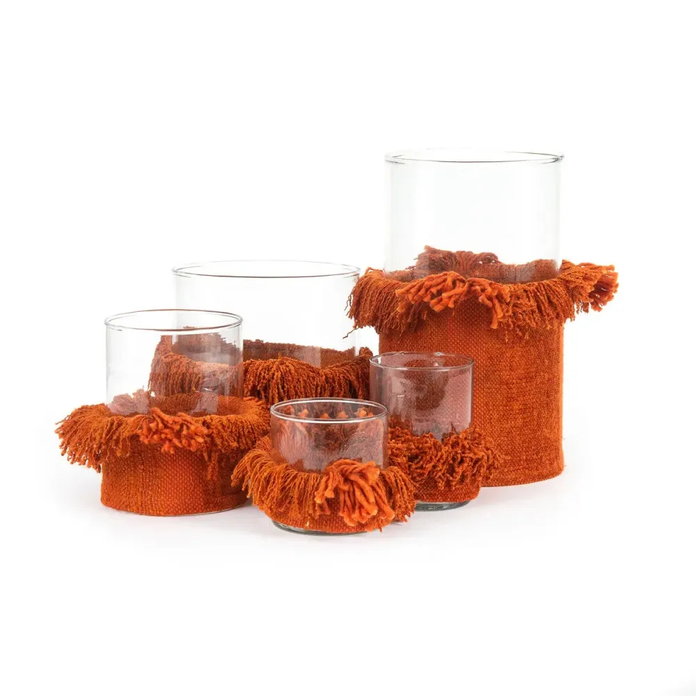 Chaîne de transmission Oh My Gee Candle Holder - Rust En velours - L