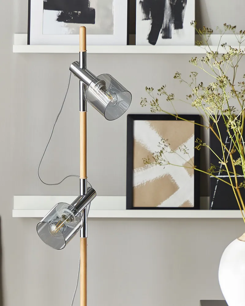 Chaîne de transmission 2 Light Floor Lamp Translucide Shades OWENS