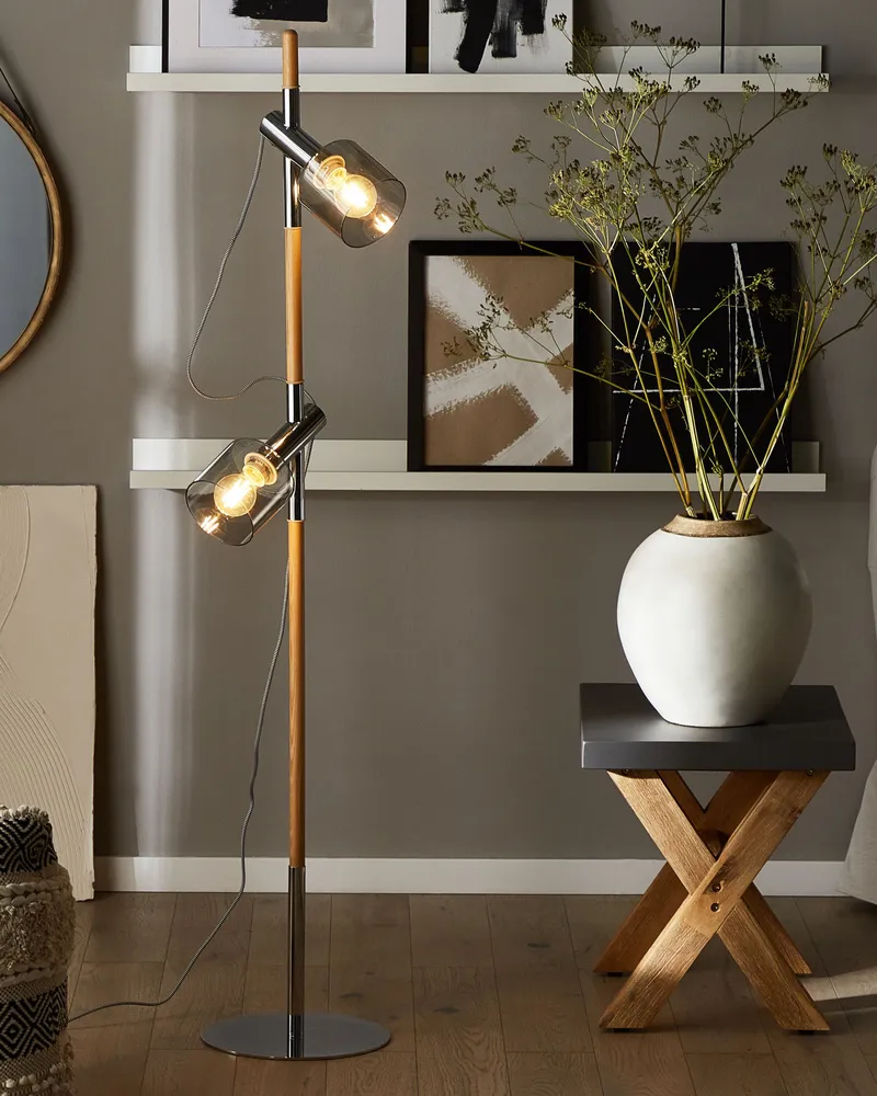 Chaîne de transmission 2 Light Floor Lamp Translucide Shades OWENS