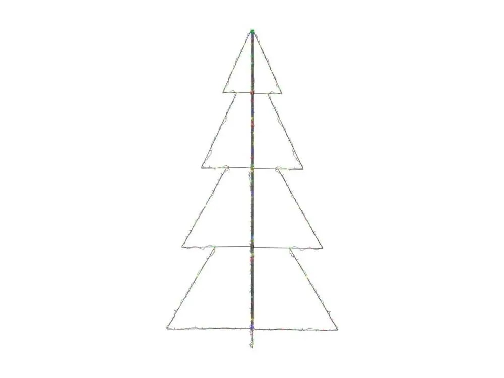 Échappement complet Arbre de Noël cône 360 LED d'intérieur/d'extérieur 143x250 cm