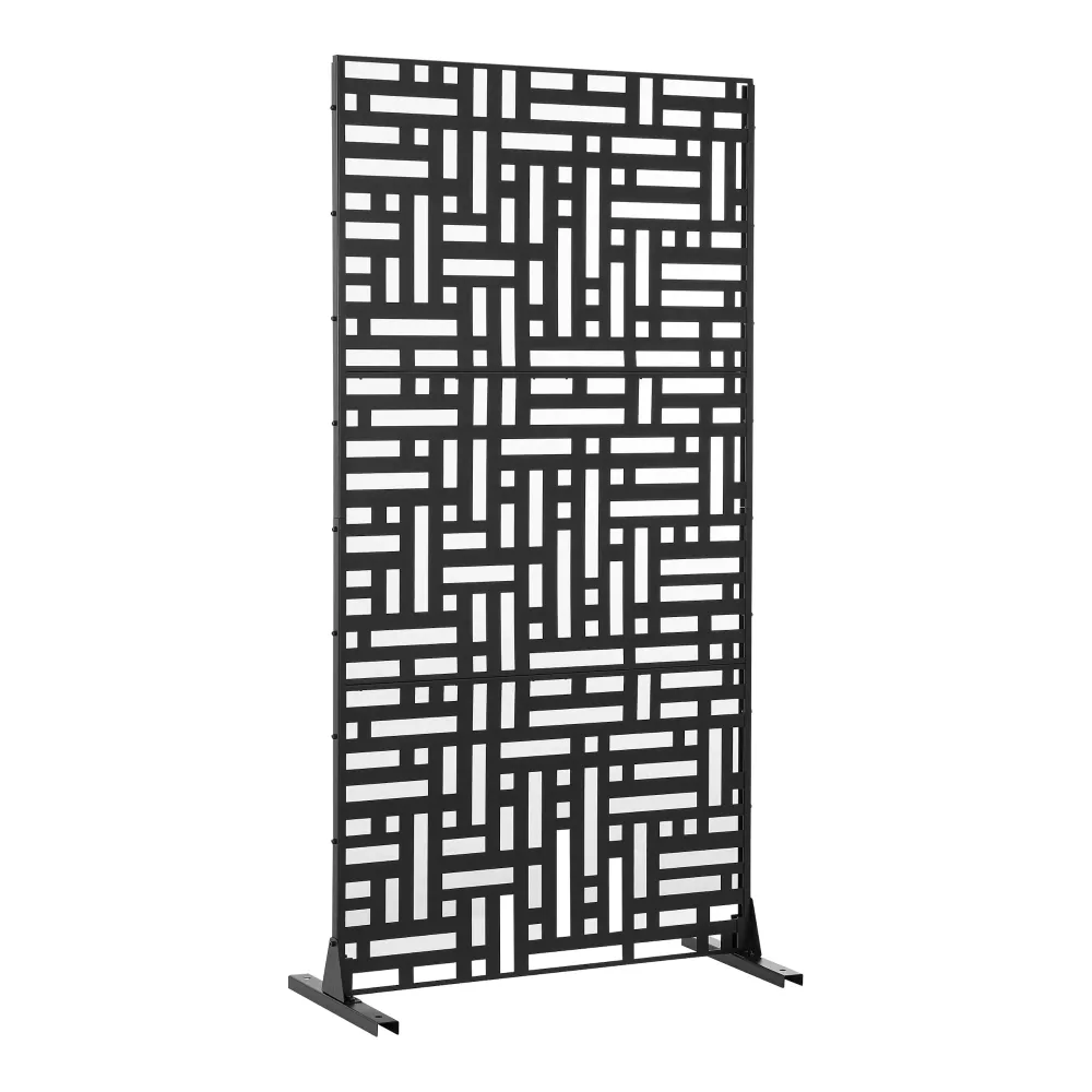 Échappement complet Cloison de séparation pour extérieur et intérieur acier galvanisé 180 x 90 x 40 cm noir 03_0009274