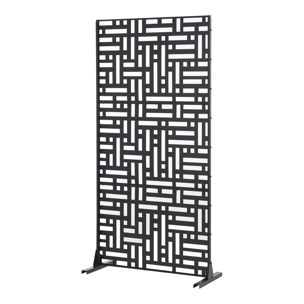 Échappement complet Cloison de séparation pour extérieur et intérieur acier galvanisé 180 x 90 x 40 cm noir 03_0009274