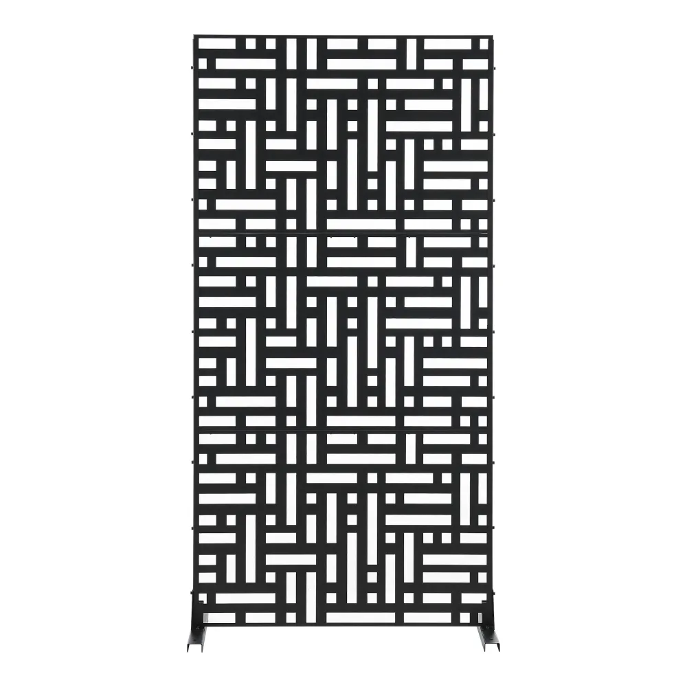 Échappement complet Cloison de séparation pour extérieur et intérieur acier galvanisé 180 x 90 x 40 cm noir 03_0009274