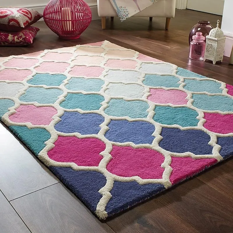 Échappement complet Multiple Coloured Hand Tufted Moroccan Rug