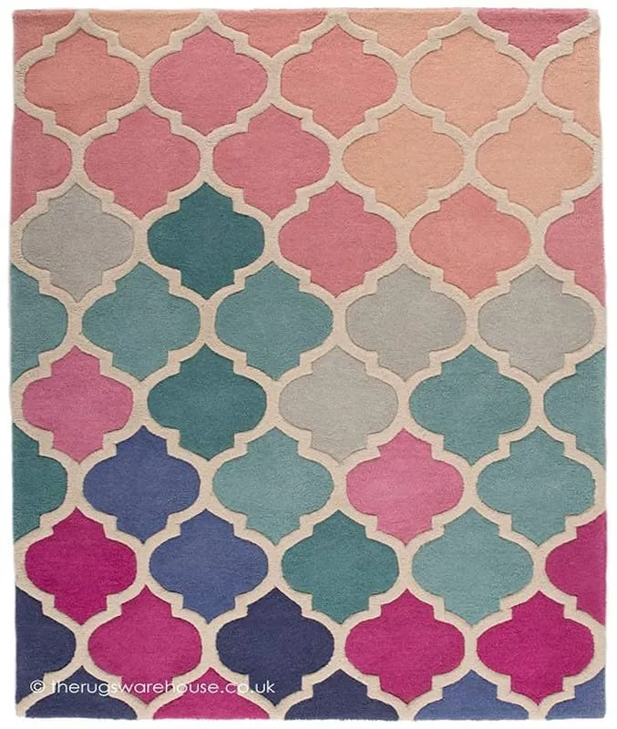 Échappement complet Multiple Coloured Hand Tufted Moroccan Rug