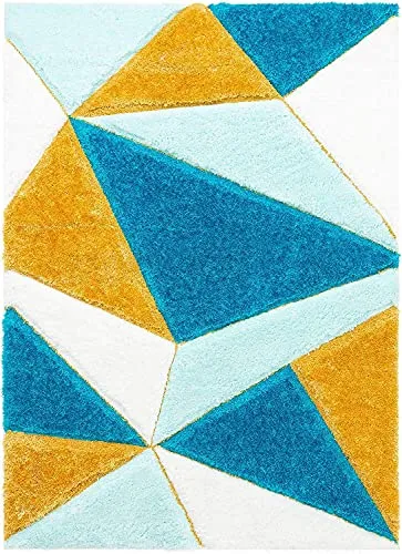 Échappement complet Soigné Multicolour Geometric Shaggy Carpet