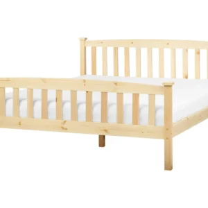 En chêne EU King Size Bed Light Wood GIVERNY