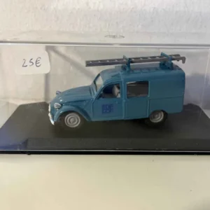 Citroën 3 CV EDF - GDF bleue (collection Voitures miniatures d'exception référence V3746) Compatible avec Honda CRF250