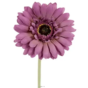 Disque de frein perforé Gerbera artificiel H 55 cm D 10 cm superbe tête tissu Mauve violet - couleur: Mauve violet