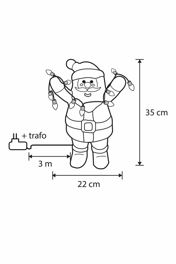 Disque de frein perforé Luca lighting - éévidentage de noël extérieur père noël 50 led h35