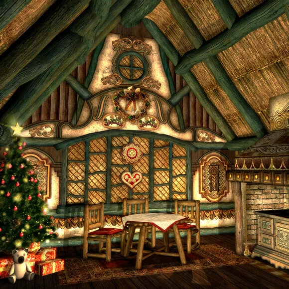 Disque de frein perforé Salle du Père Noël Arbre de Noël Toile de fond M10-46