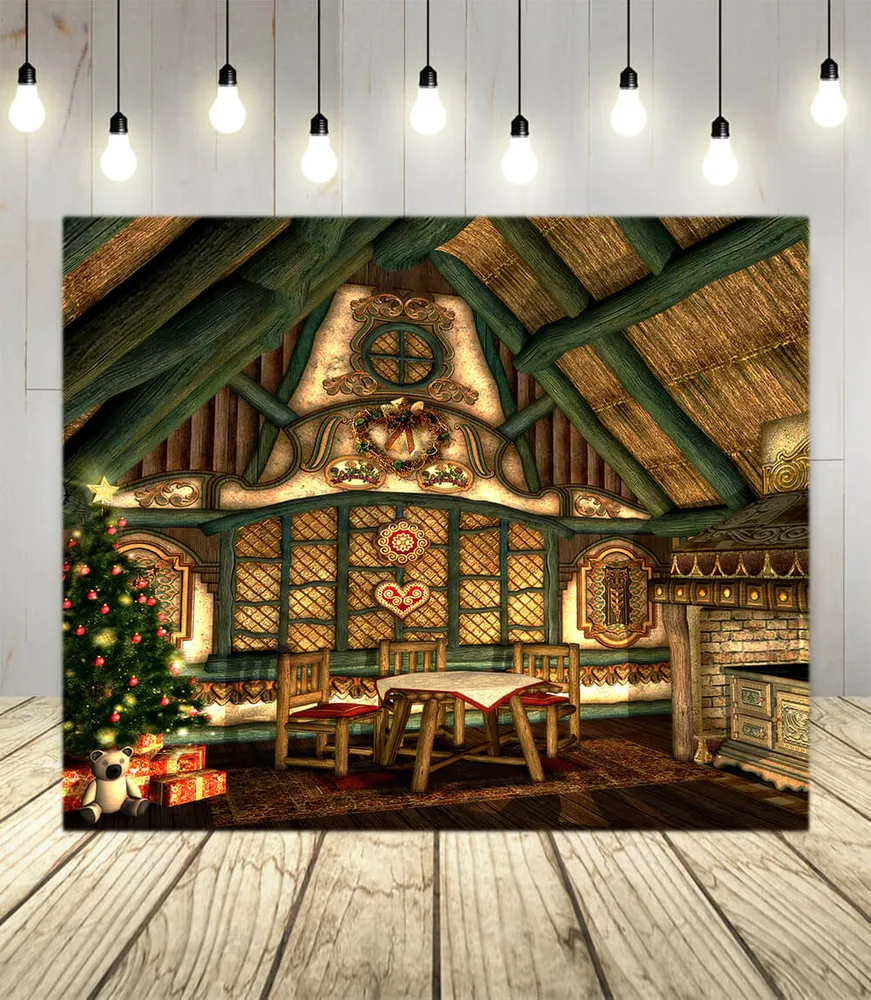 Disque de frein perforé Salle du Père Noël Arbre de Noël Toile de fond M10-46
