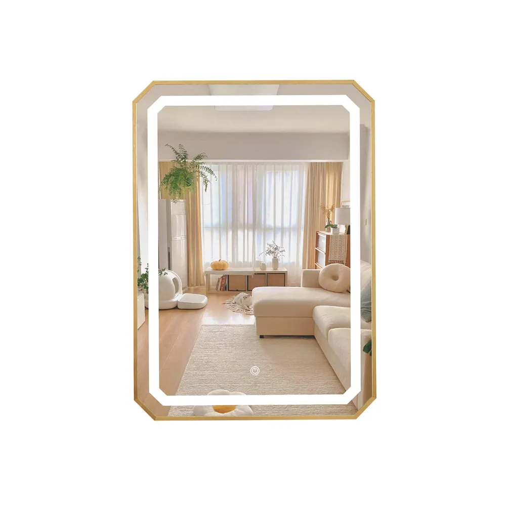Exotic Designs Frame Mirror LED Light Effet or avec joints neufs