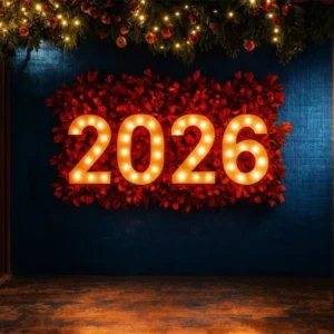 Fond pour le Nouvel 2026 Décorations lumineuses festives Fond pour le Nouvel LXX510-10 avec joints neufs