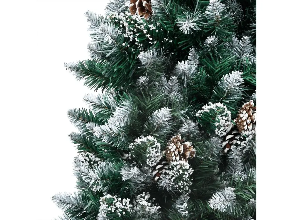 Haute Performance Arbre de Noël artificiel LED et boules et pommes de pin 180 cm