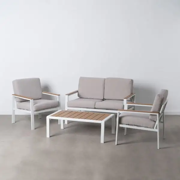 Haute Performance Bali Light Taupe and Wood Garden Furniture