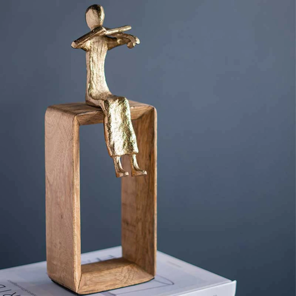 Haute Performance Figurine musicien 11x11x31cm