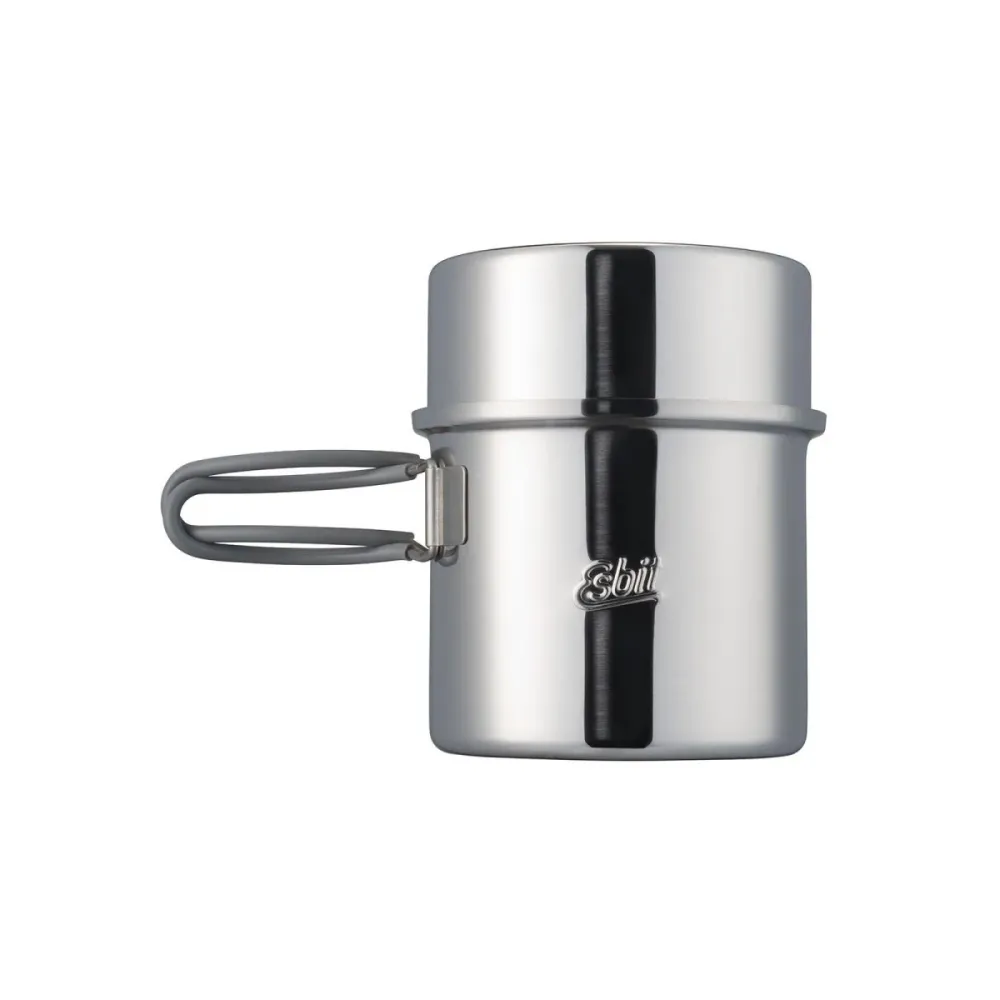 Indicateur de capacité de casserole en acier inoxydable de marque ESBIT pour le chauffage de l'eau en camping avec rivets...