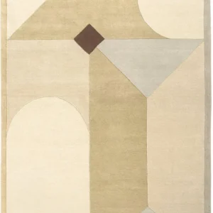 Izikka Geometric Hand Tufted Récent Zealand Wool Rug