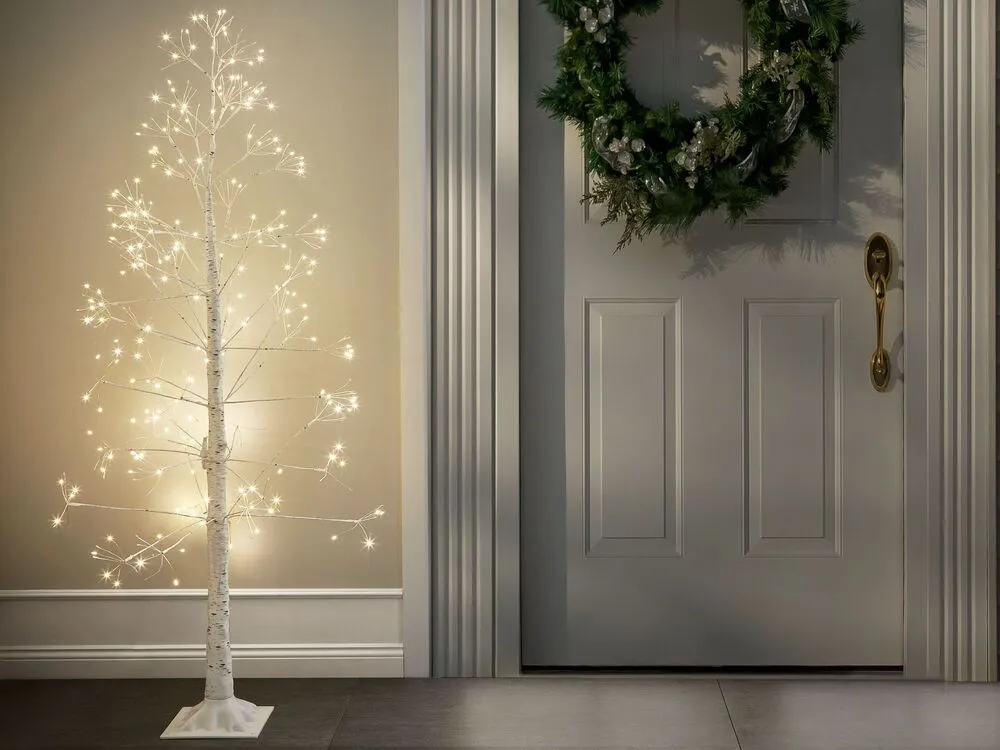 Kerstdecoratie voor buiten LED-verlichting wit 180 cm BALINI