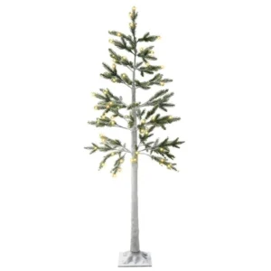 Kerstdecoratie voor buiten LED-verlichting wit 180 cm ALBIONI