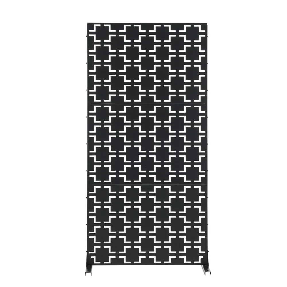Kit embrayage Cloison de séparation pour extérieur et intérieur acier galvanisé 180 x 90 x 40 cm acier galvanisé noir 03_0...