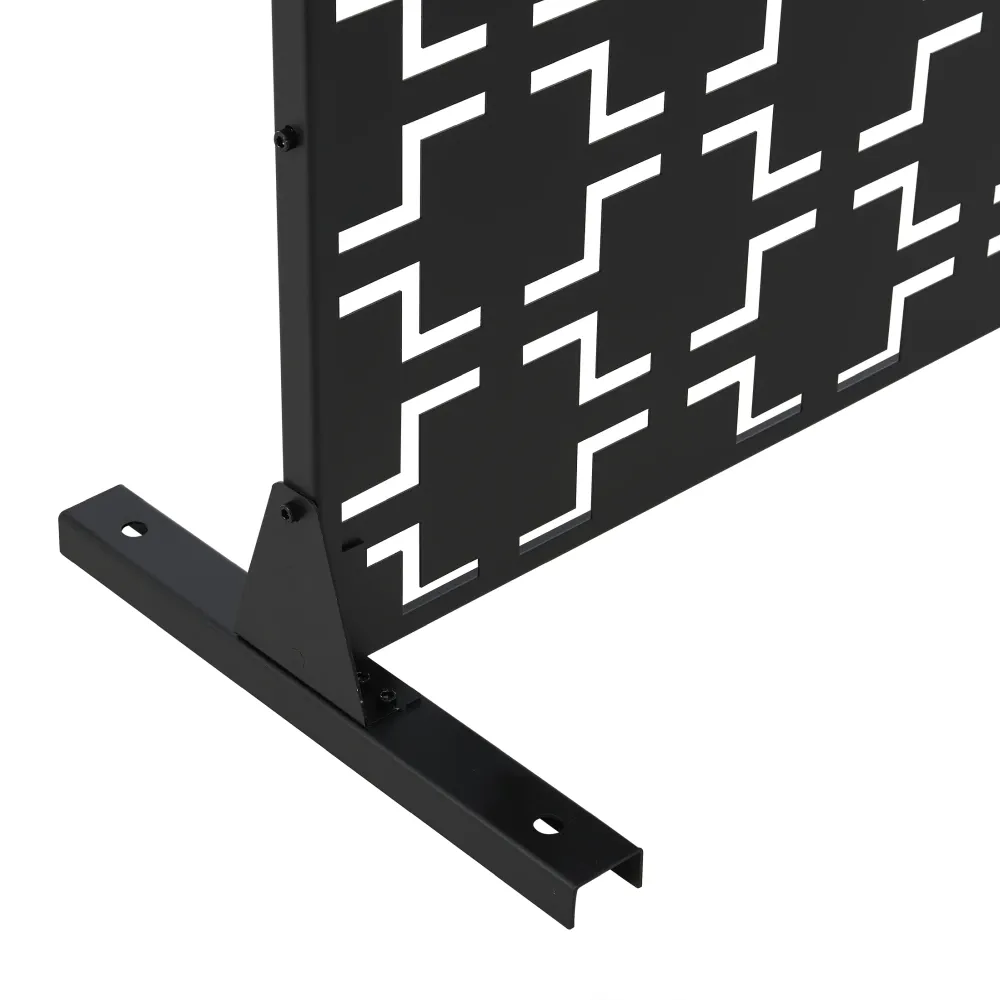 Kit embrayage Cloison de séparation pour extérieur et intérieur acier galvanisé 180 x 90 x 40 cm acier galvanisé noir 03_0...
