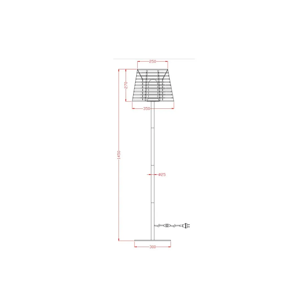 Lampadaire d'extérieur Asha avec éclairage à LED intégré pour usage intensif