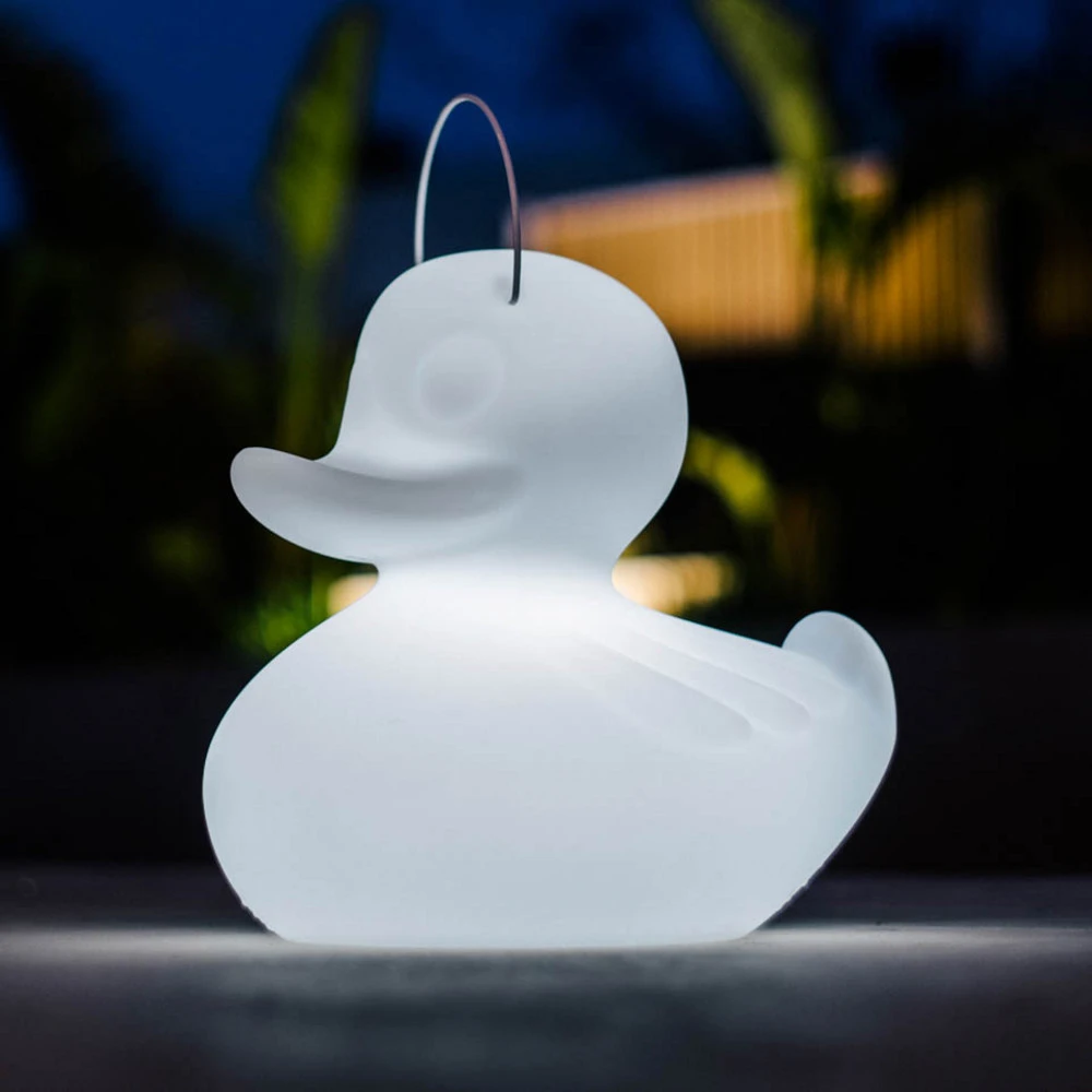 Lampe designer LED DUCK-DUCK XL extérieur blanc avec notice de montage