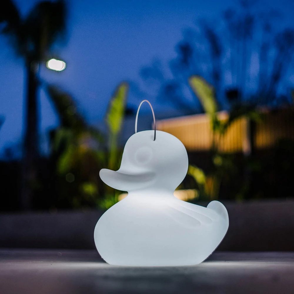Lampe designer LED DUCK-DUCK XL extérieur blanc avec notice de montage